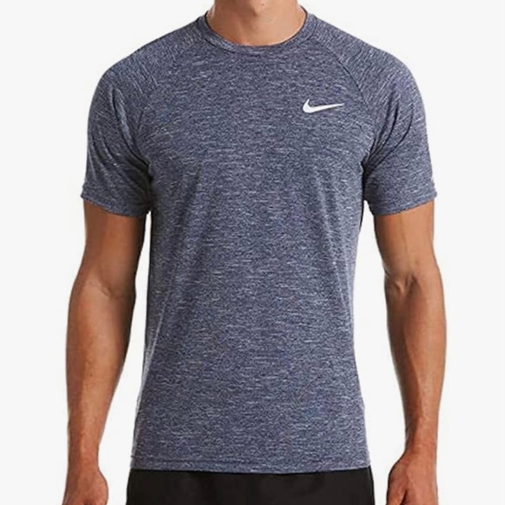 Nike Men's DRI-FIT UPF 40+ Tee (Large, Midnight Navy)